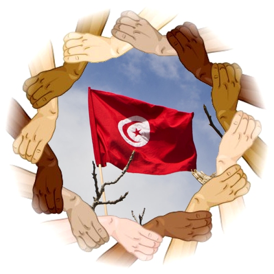RISE WITH PEACE AND STAY TOGETHER TUNISIAN PEOPLE